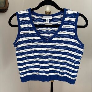 St John Sport Wool Blend Sleeveless V-Neck Sweater Vest Size Small